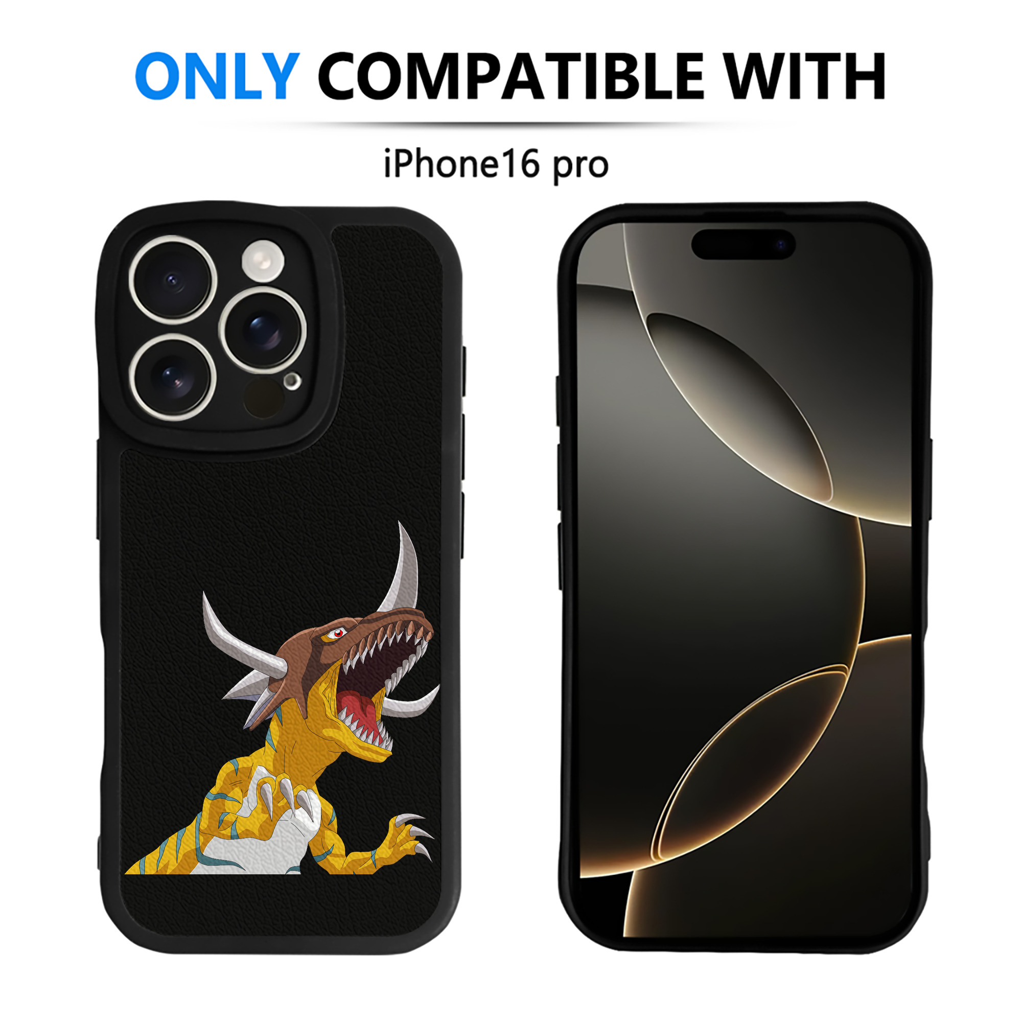（画像用） Digimon デジタルモンスター/デジモン 【iPhone 16シリーズ対応】シリコンスマホケース（レザー調） 材質：シリコン
